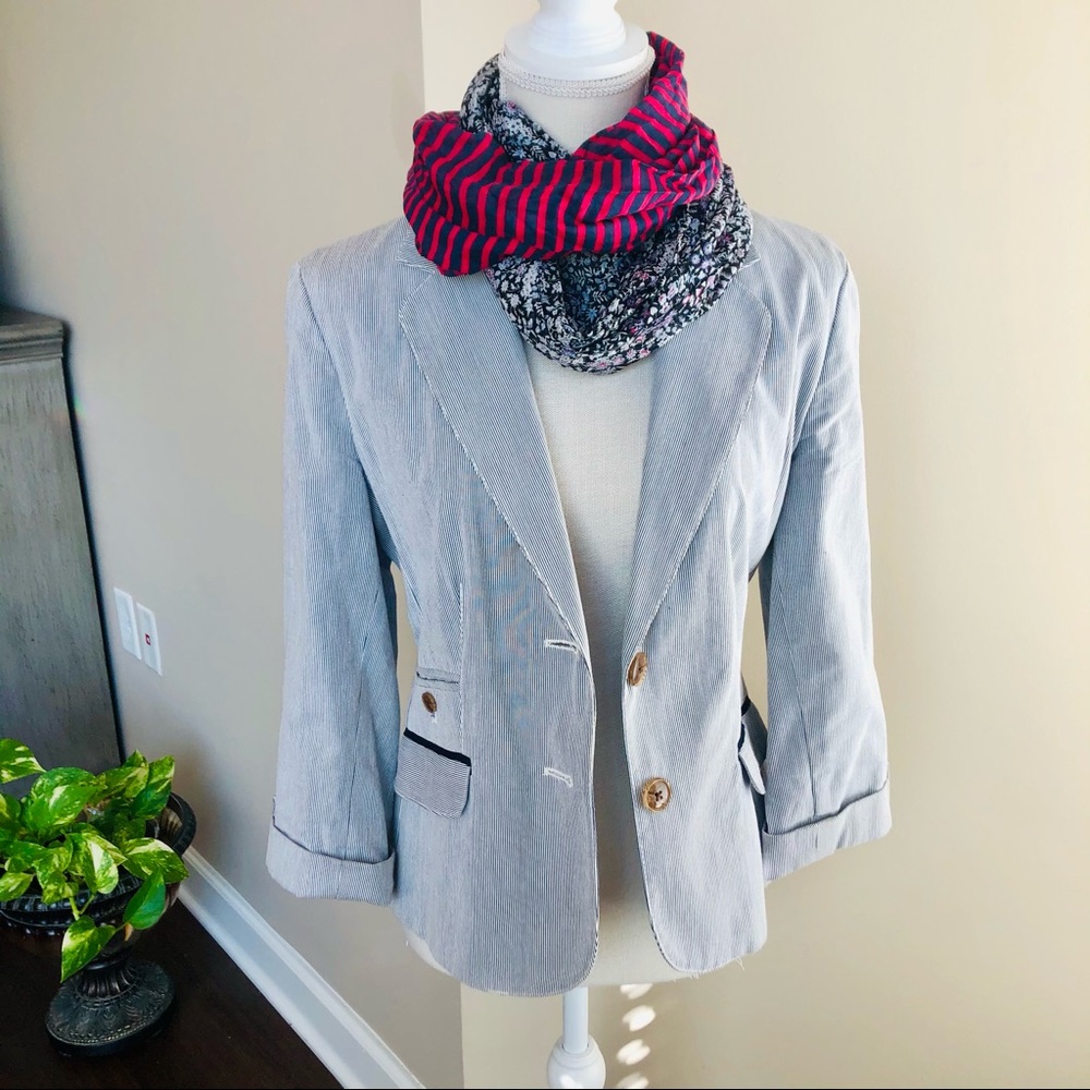 George Spring Pinstripe Blazer